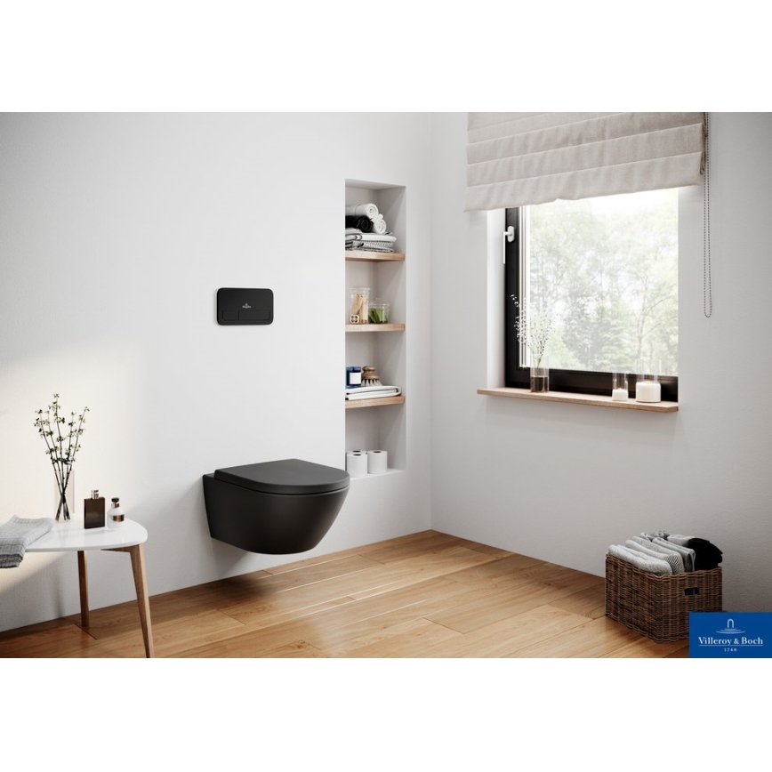 Villeroy & Boch 8M42S1R7 - Toiletsæde SoftClose SUBWAY sort