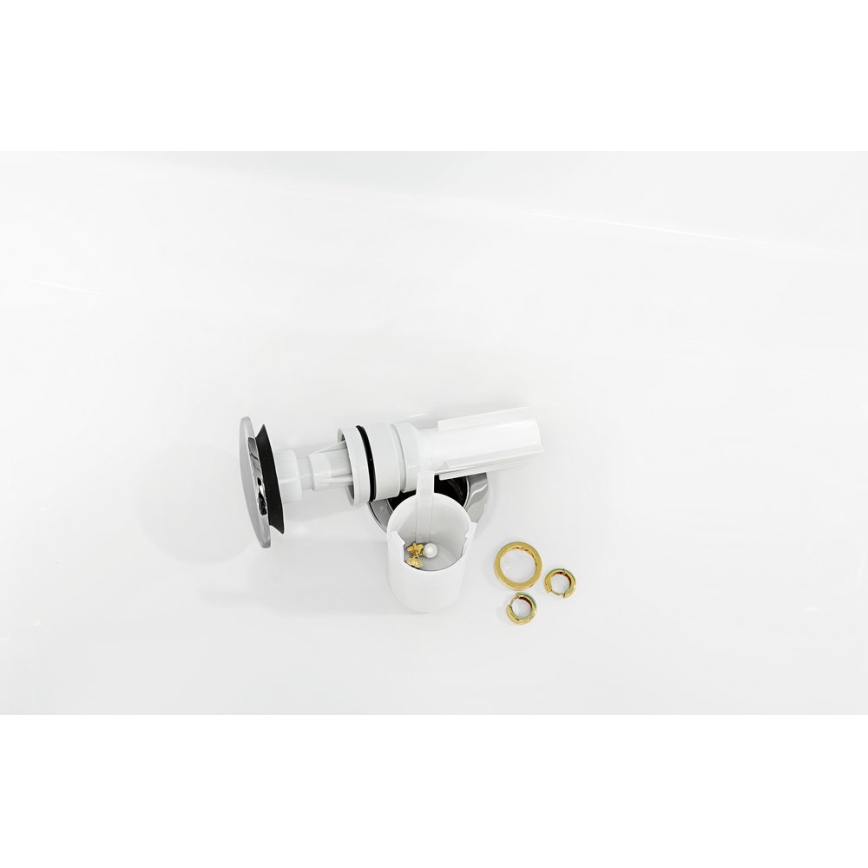 Villeroy & Boch 92198800 - Sifon til håndvask PUSHOPEN blank krom/hvid