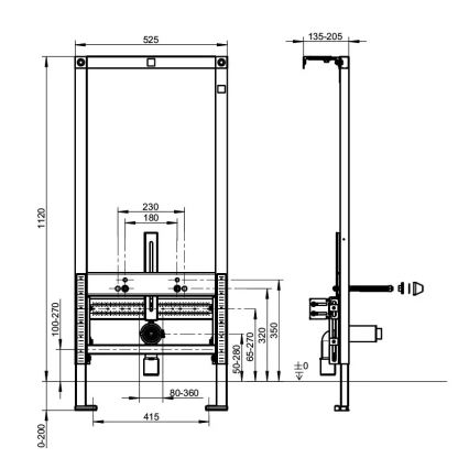 Villeroy & Boch 92214800 - Indbygningsmodul til bidet VICONNECT 112 cm