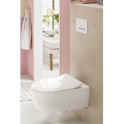 Villeroy & Boch 92216168 - Skylleknap VICONNECT hvid/blank krom
