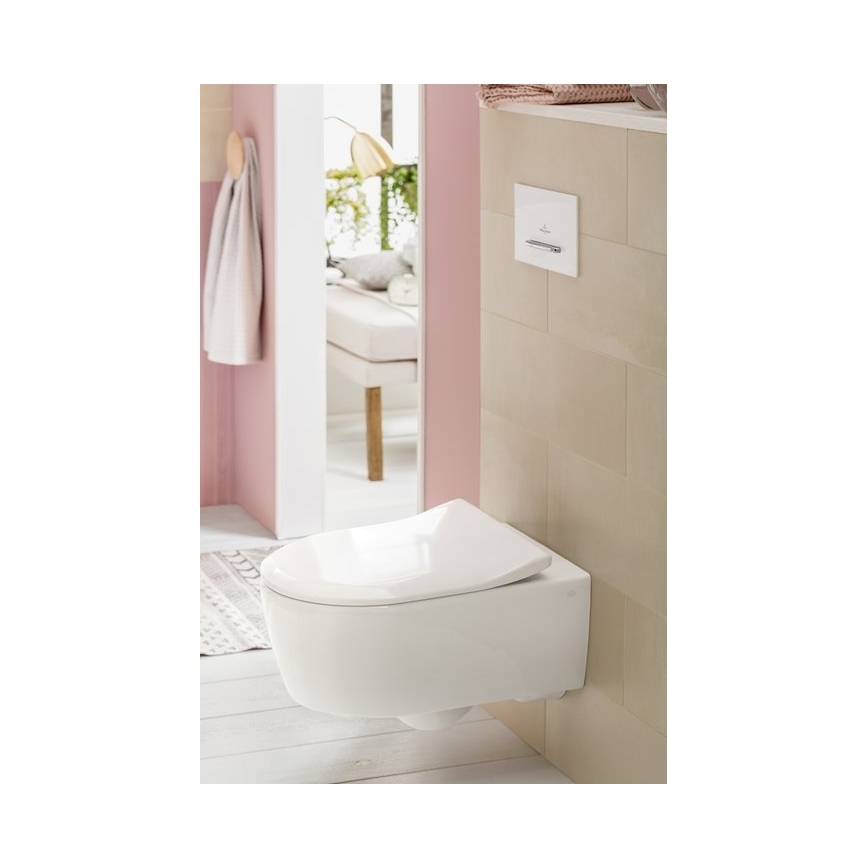 Villeroy & Boch 92216168 - Skylleknap VICONNECT hvid/blank krom