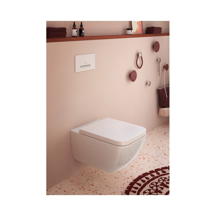 Villeroy & Boch 92216168 - Skylleknap VICONNECT hvid/blank krom