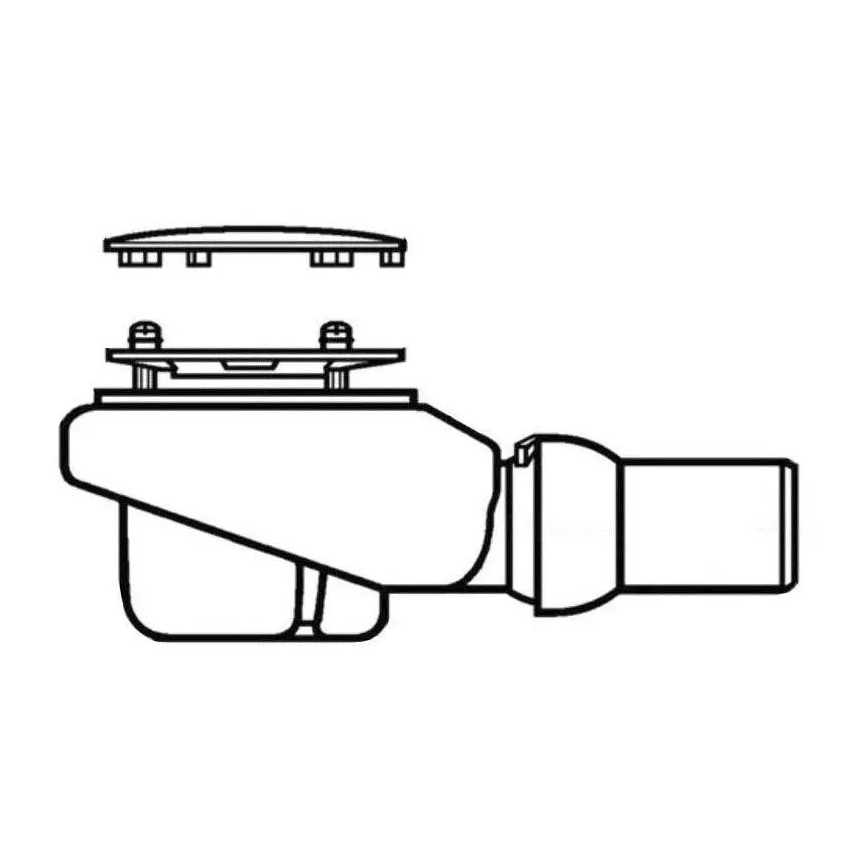 Villeroy & Boch 92250068 - Afløbssæt til brusebund SUBWAY Ø 9 cm, hvid