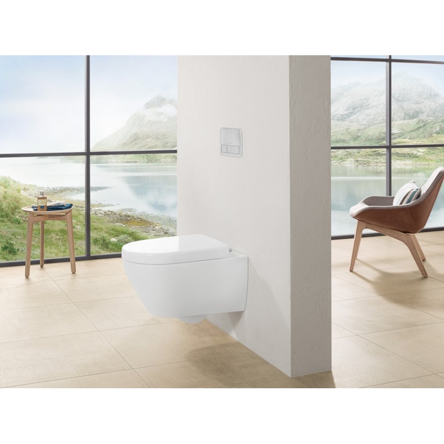Villeroy & Boch 9M68Q101 - Toiletsæde SUBWAY 2.0 hvid