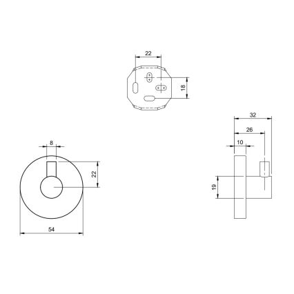 Villeroy & Boch TVA15101100061 - Vægkrog ELEMENTS poleret krom