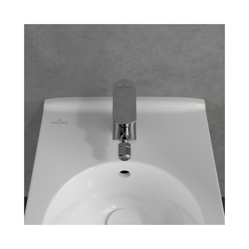 Villeroy & Boch TVB10420111061 - Bidetbatteri + bundventil O.NOVO poleret krom