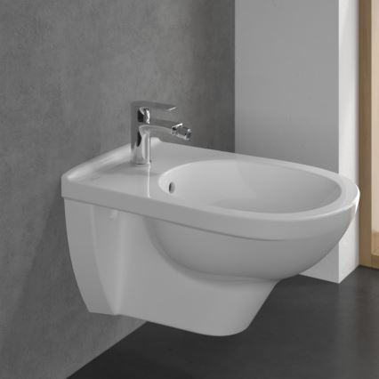 Villeroy & Boch TVB10420111061 - Bidetbatteri + bundventil O.NOVO poleret krom