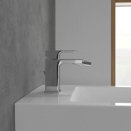 Villeroy & Boch TVB11200100061 - Bidetarmatur + bundventil SUBWAY 3.0 poleret krom