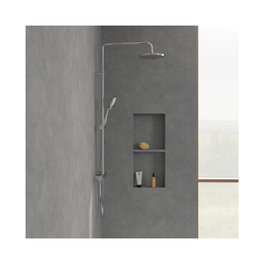 Villeroy & Boch TVS10900200061 - Brusesæt med UNIVERSAL-armatur, poleret krom