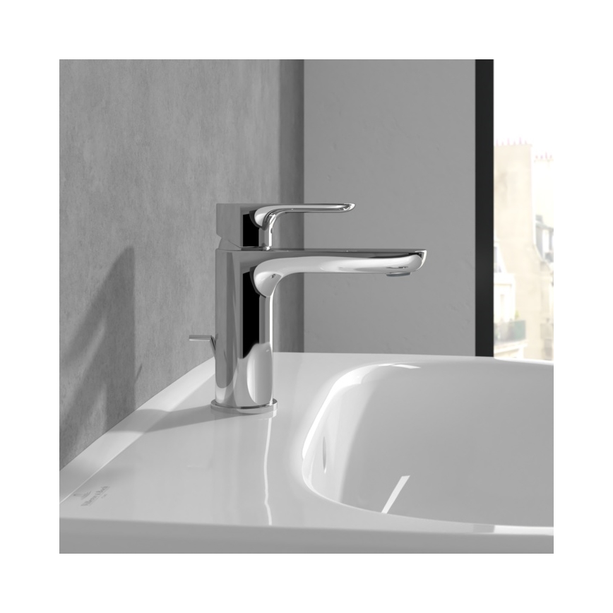Villeroy & Boch TVW10400400161 - Håndvaskarmatur O.NOVO 15,5 cm poleret krom