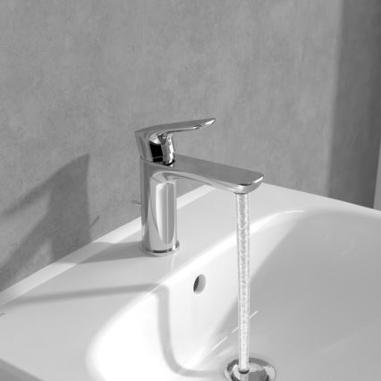 Villeroy & Boch TVW10400400161 - Håndvaskarmatur O.NOVO 15,5 cm poleret krom