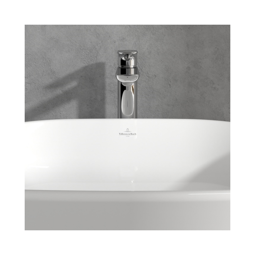 Villeroy & Boch TVW10410511061 - Håndvaskarmatur + bundventil O.NOVO 29,5 cm blank krom