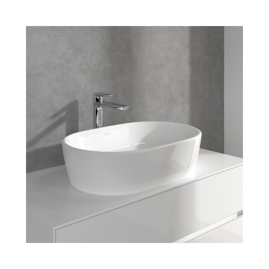Villeroy & Boch TVW10410511061 - Håndvaskarmatur + bundventil O.NOVO 29,5 cm blank krom