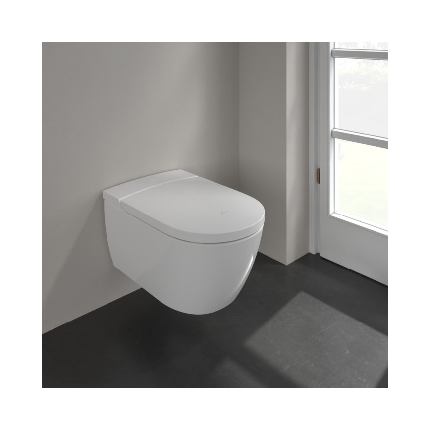 Villeroy & Boch V0E100R1 - Vægmonteret bidet med SoftClose-sæde VICLEAN keramik/hvid +fjernbetjening