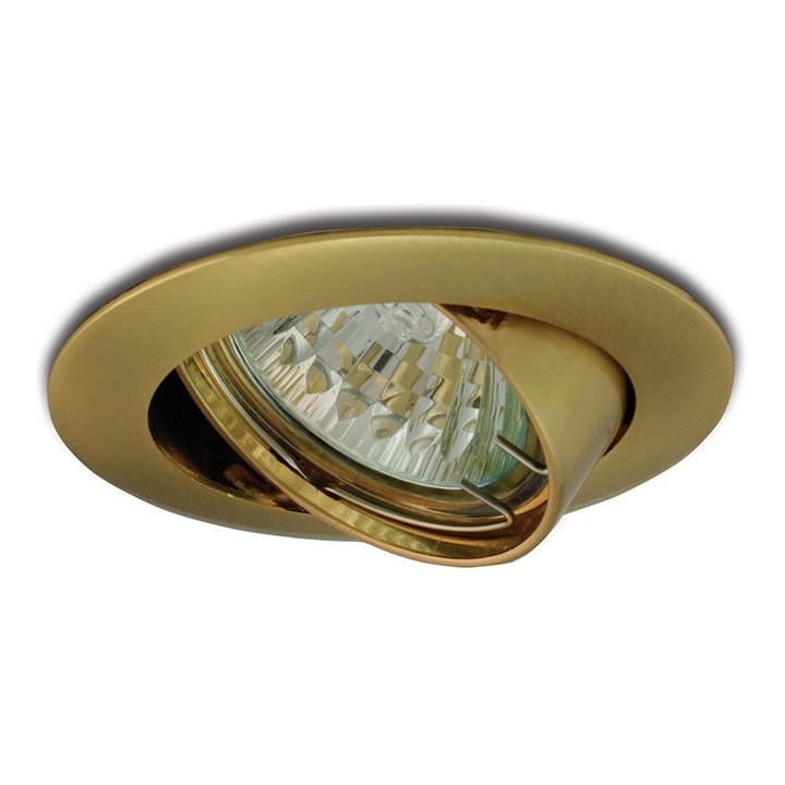 Vipbar indbygningslampe 1xGU5,3/50W/12V guldfarvet
