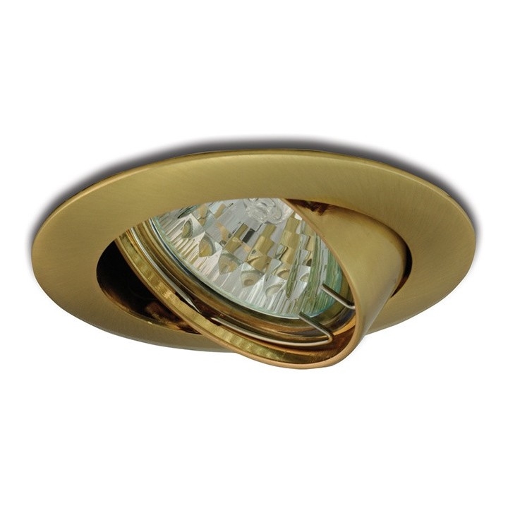 Vipbar indbygningslampe 1xGU5,3/50W/12V guldfarvet