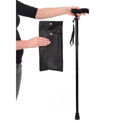 Vitility - Sammenklappelig gåstok, sort