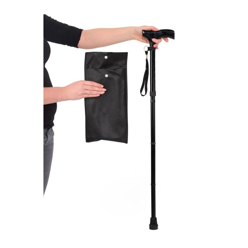 Vitility - Sammenklappelig gåstok, sort