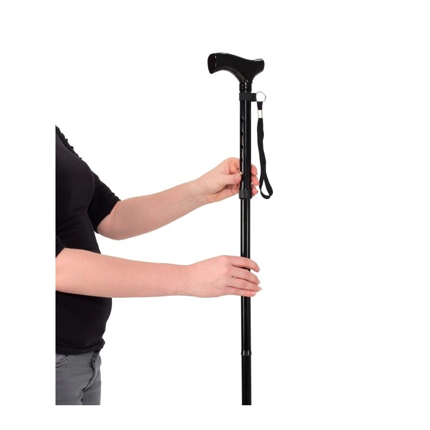 Vitility - Sammenklappelig gåstok, sort
