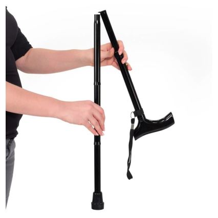 Vitility - Sammenklappelig gåstok, sort