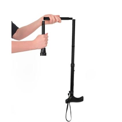 Vitility - Sammenklappelig gåstok, sort