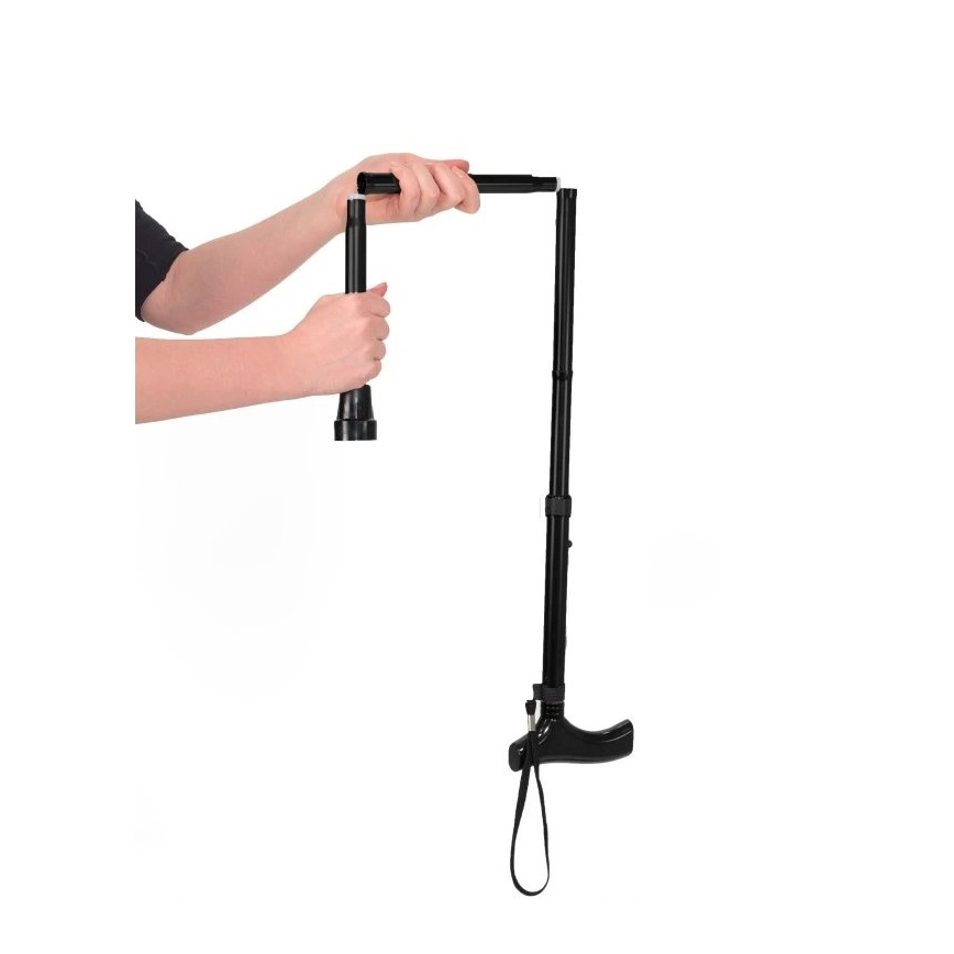 Vitility - Sammenklappelig gåstok, sort