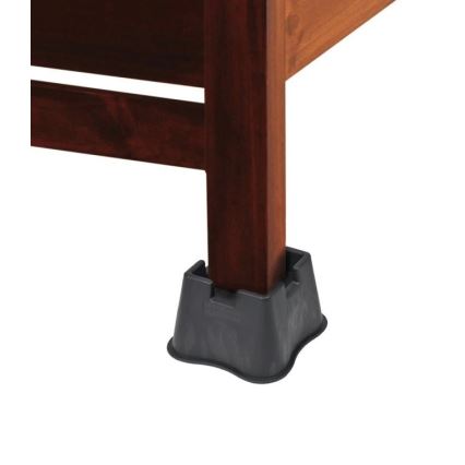 Vitility - Sæt med 4 stk. sengeforhøjere, 7 cm, sort