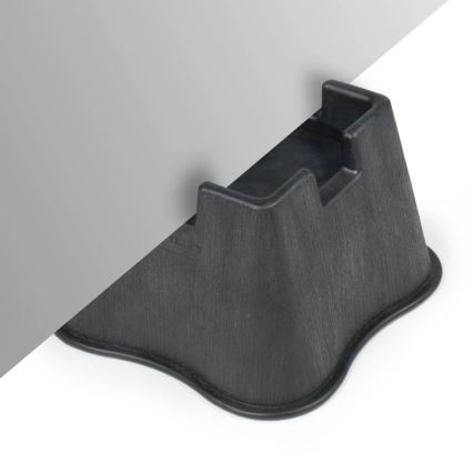 Vitility - Sæt med 4 stk. sengeforhøjere, 7 cm, sort