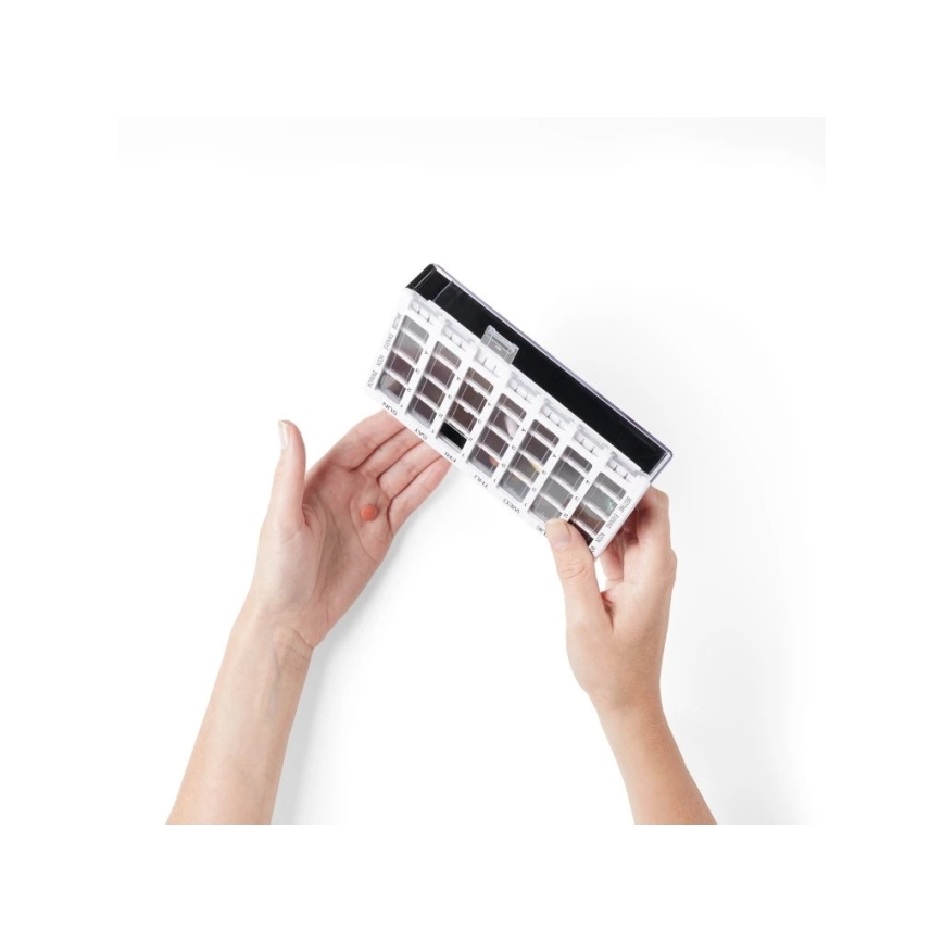 Vitility - Ugentlig pilleæske hvid/sort