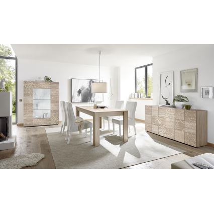 Vitrineskab ARIA i Sonoma-eg