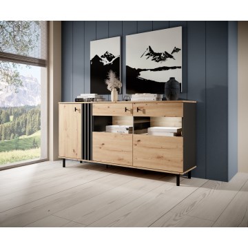 Vitrineskab BADIA eg/anthracit