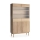 Vitrineskab KIOTO 106x183x37 cm eg Cremona/glas