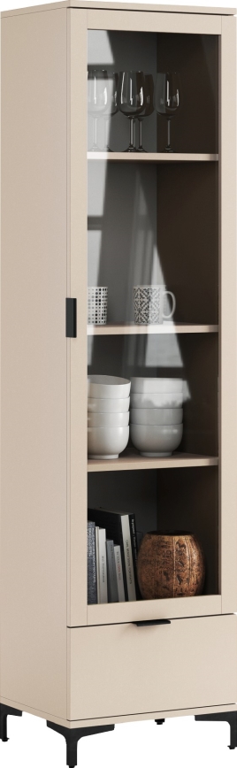 Vitrineskab LORA beige