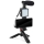 Vlogging-sæt 4-i-1 - mikrofon, LED-lampe, stativ, telefonholder