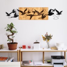 Vægdekoration 111x25 cm fugle