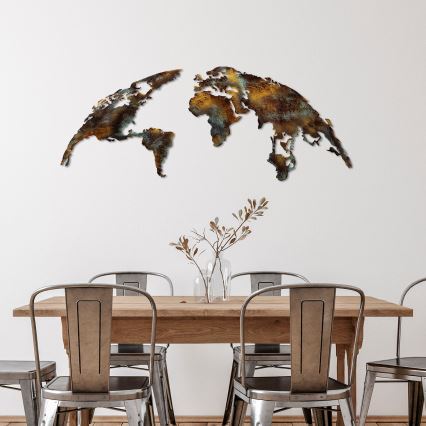 Vægdekoration 2 stk. 150x59 cm planet metal