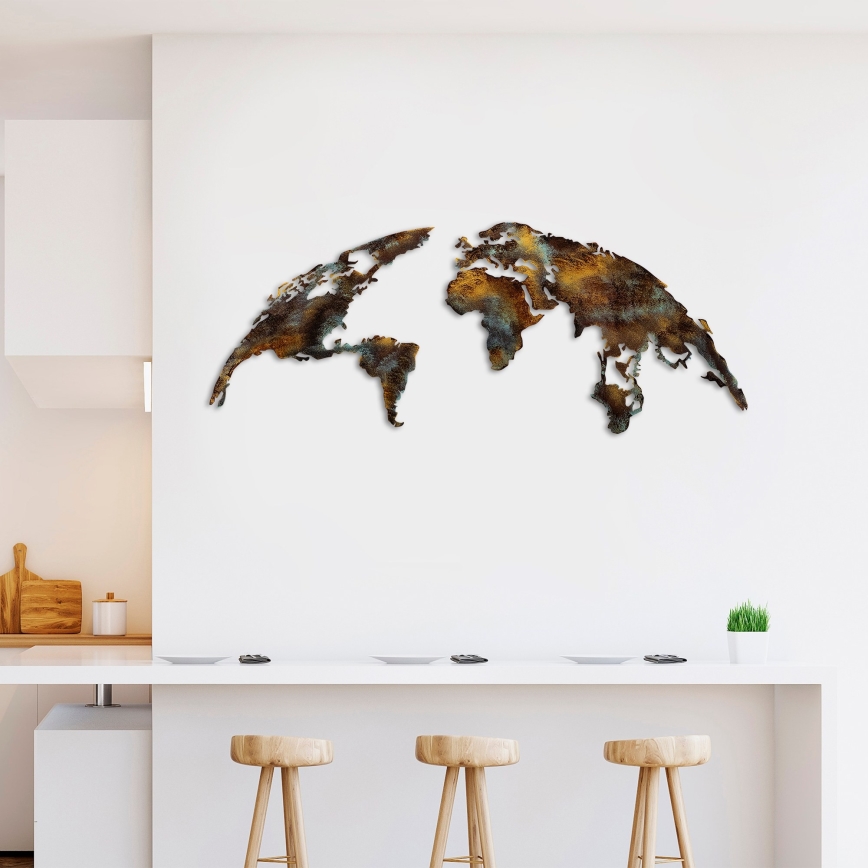 Vægdekoration 2 stk. 150x59 cm planet metal