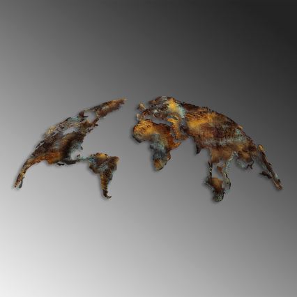 Vægdekoration 2 stk. 150x59 cm planet metal