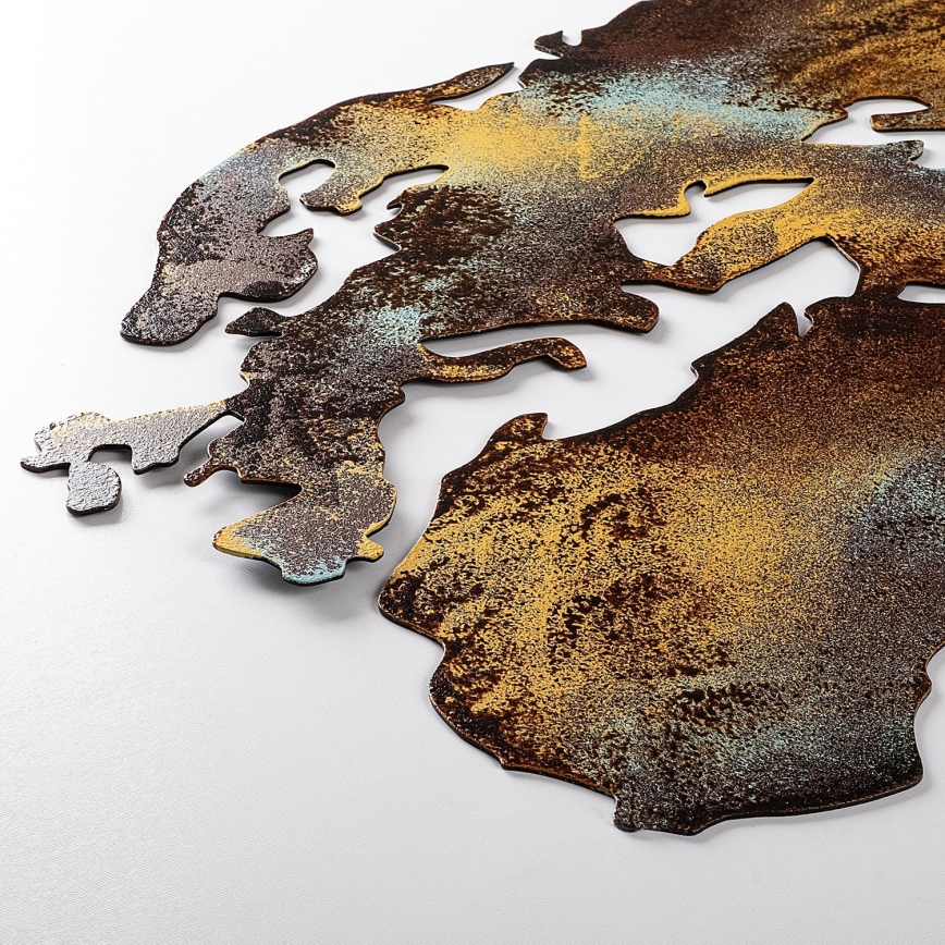 Vægdekoration 2 stk. 150x59 cm planet metal