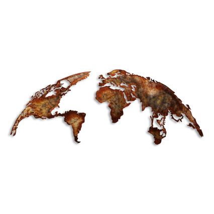 Vægdekoration 2 stk. 150x59 planet metal