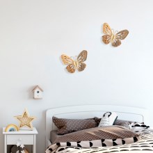 Vægdekoration 32x29 cm sommerfugl