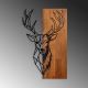 Vægdekoration 36x58 cm hjort træ/metal