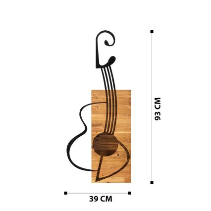 Vægdekoration 39x93 cm guitar