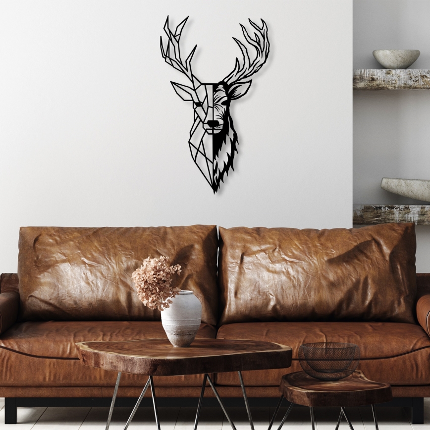 Vægdekoration 42x70 cm hjort metal