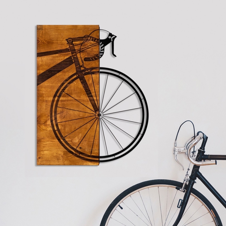 Vægdekoration 45x58 cm bike træ/metal