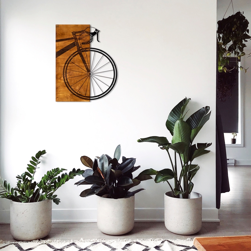 Vægdekoration 45x58 cm bike træ/metal