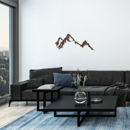 Vægdekoration 45x70 cm bjerge metal