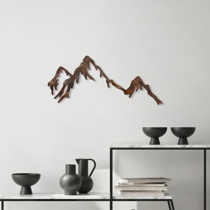 Vægdekoration 45x70 cm bjerge metal