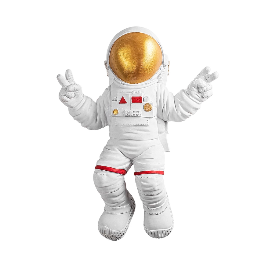 Vægdekoration 47x35 cm astronaut guldfarvet