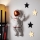 Vægdekoration 47x35 cm astronaut kobber